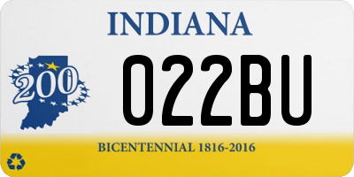 IN license plate 022BU