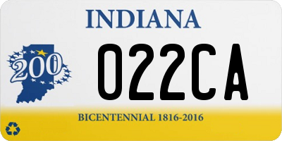 IN license plate 022CA