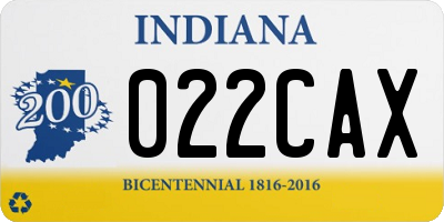 IN license plate 022CAX