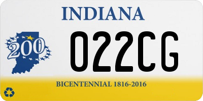 IN license plate 022CG