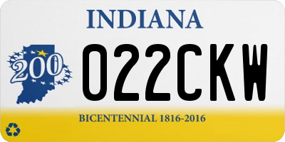 IN license plate 022CKW