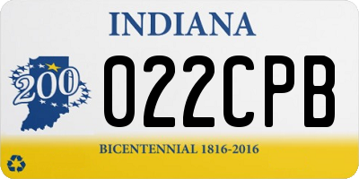 IN license plate 022CPB