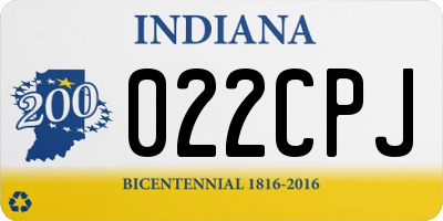 IN license plate 022CPJ
