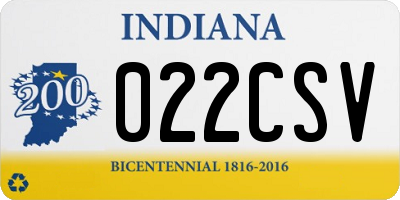 IN license plate 022CSV