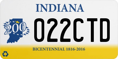IN license plate 022CTD