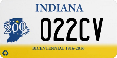 IN license plate 022CV