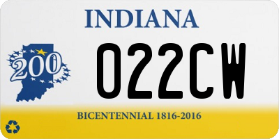 IN license plate 022CW