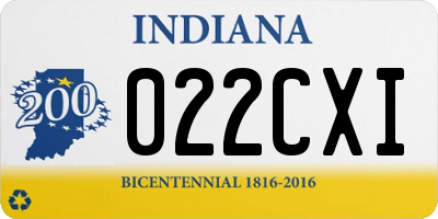 IN license plate 022CXI