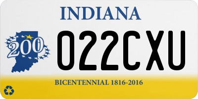 IN license plate 022CXU