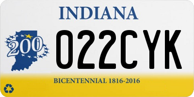 IN license plate 022CYK