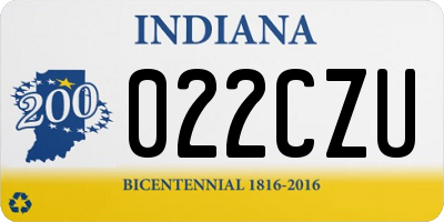IN license plate 022CZU