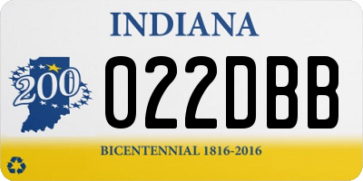 IN license plate 022DBB