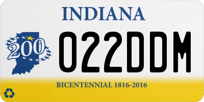IN license plate 022DDM