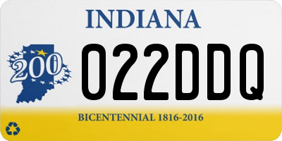 IN license plate 022DDQ