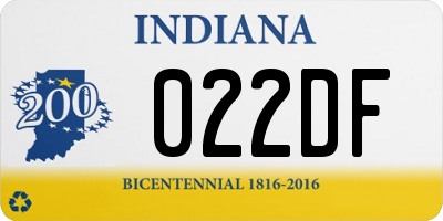 IN license plate 022DF