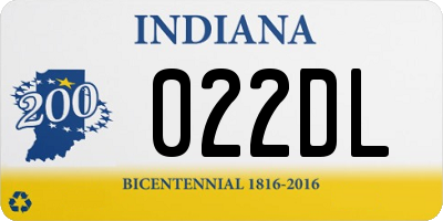 IN license plate 022DL