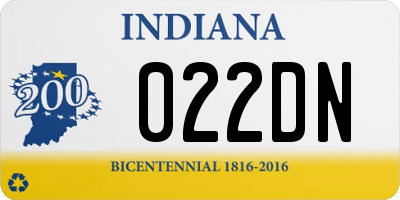 IN license plate 022DN