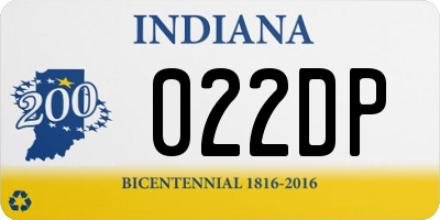 IN license plate 022DP