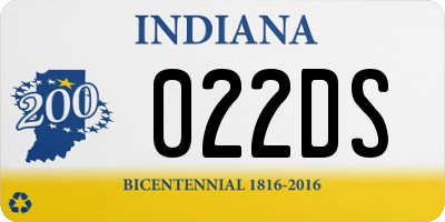 IN license plate 022DS