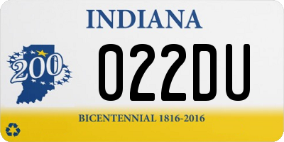 IN license plate 022DU