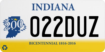 IN license plate 022DUZ