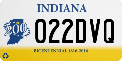 IN license plate 022DVQ