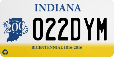 IN license plate 022DYM