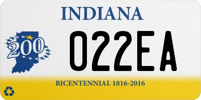 IN license plate 022EA