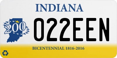 IN license plate 022EEN