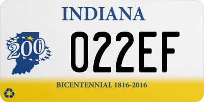 IN license plate 022EF