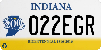 IN license plate 022EGR