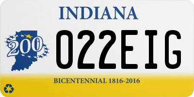 IN license plate 022EIG