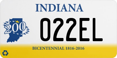 IN license plate 022EL