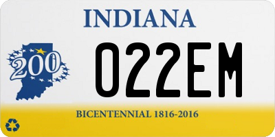 IN license plate 022EM