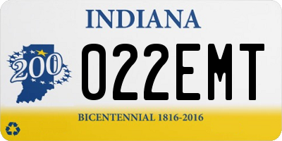 IN license plate 022EMT