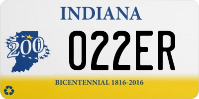 IN license plate 022ER