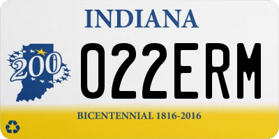 IN license plate 022ERM