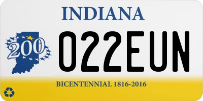 IN license plate 022EUN