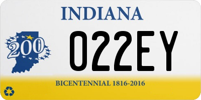 IN license plate 022EY