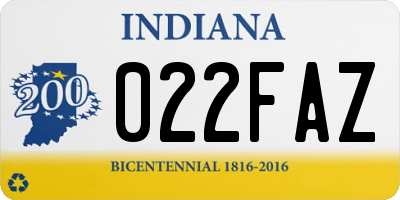 IN license plate 022FAZ