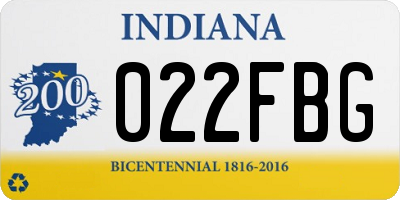 IN license plate 022FBG