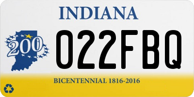IN license plate 022FBQ
