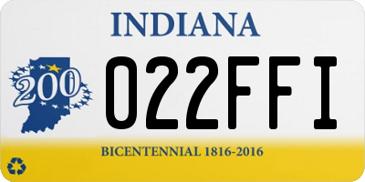 IN license plate 022FFI