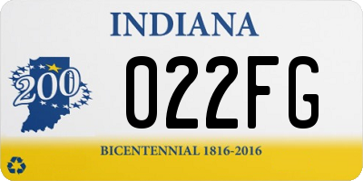 IN license plate 022FG