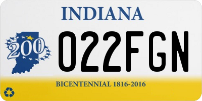 IN license plate 022FGN