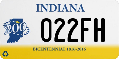 IN license plate 022FH