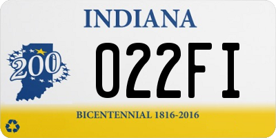 IN license plate 022FI