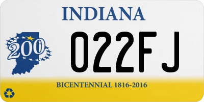 IN license plate 022FJ