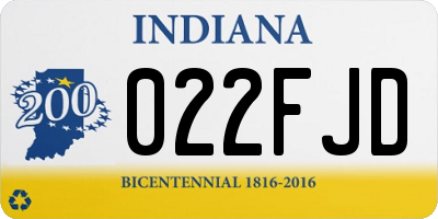 IN license plate 022FJD