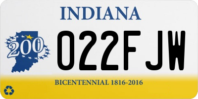 IN license plate 022FJW